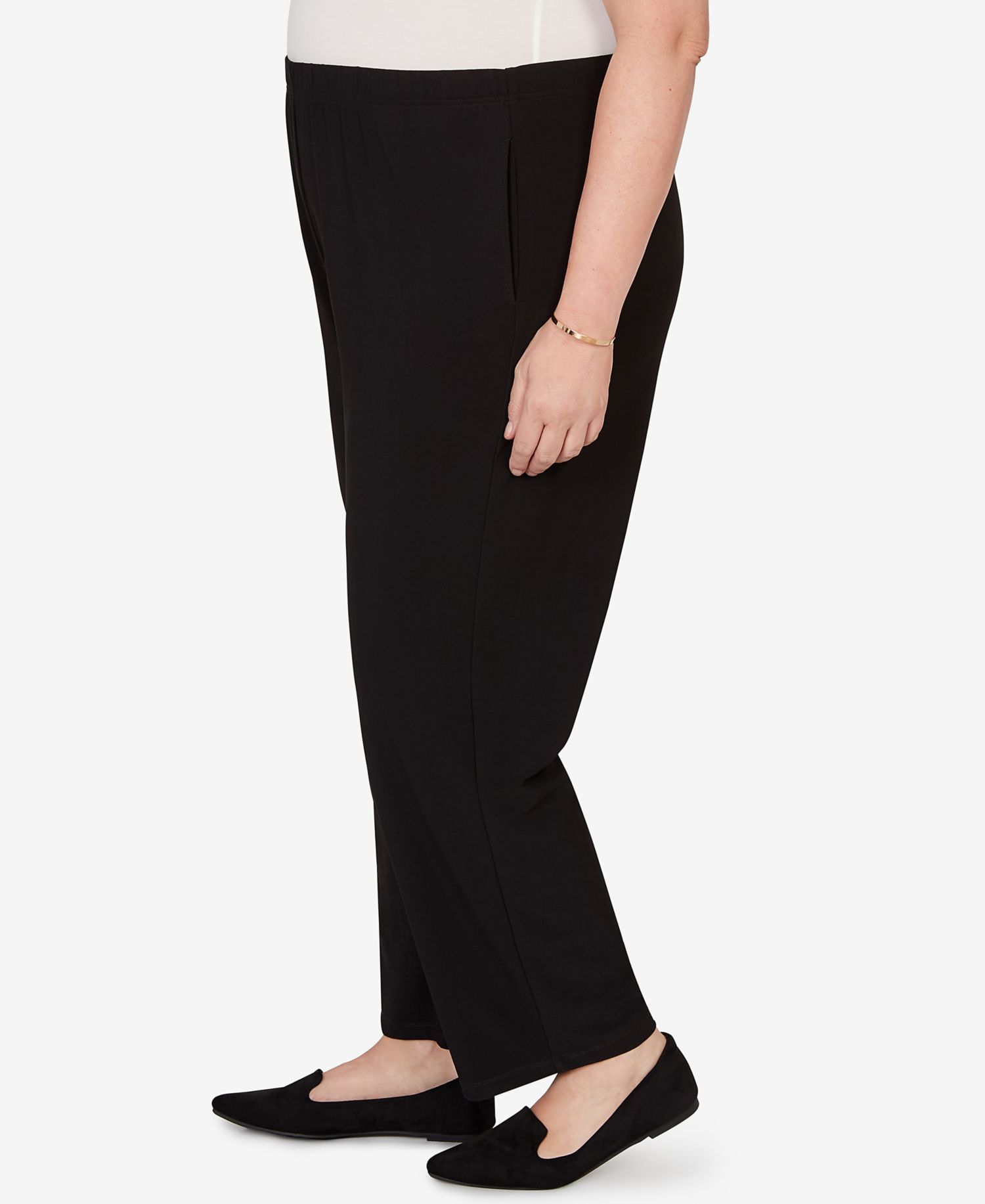Plus Size Soft Crepe Short Length Pants