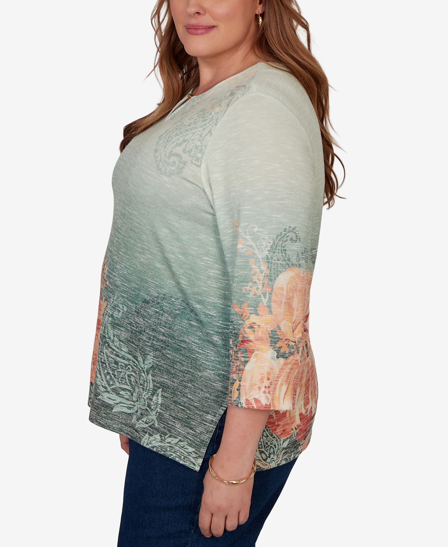 Plus Size Watercolor Pumpkin Patch Top
