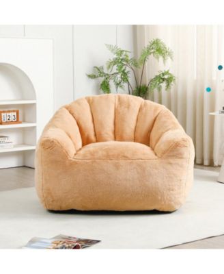 Bean Bag Sofa Chair with Armrests Stuffed High-Density Foam