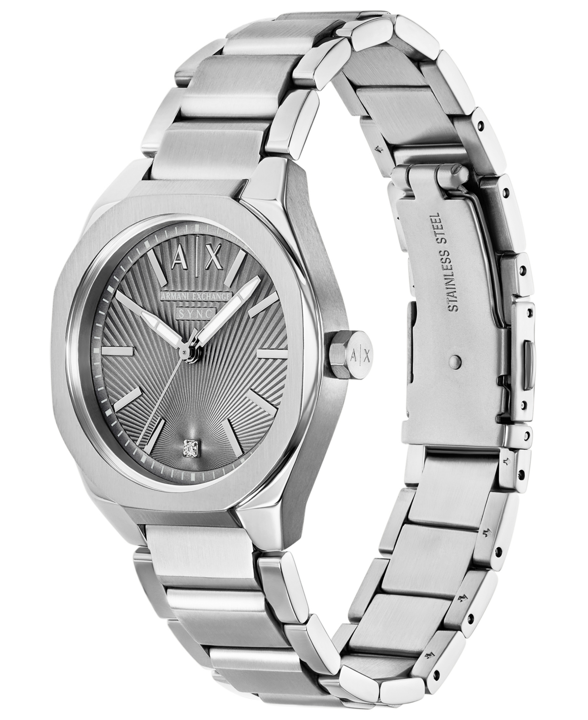 Armani Exchange Women's Sync Quartz Silver Stainless Steel Watch 36mm