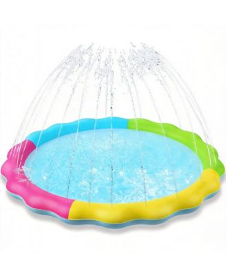 87" Splash Pad Sprinkler Play Mat Outdoor Pool Dog Nonslip