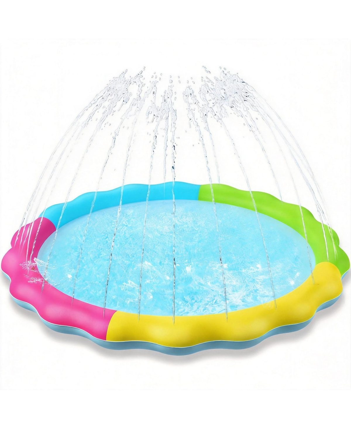 Aofar 87" Splash Pad Sprinkler Play Mat Outdoor Pool Dog Nonslip