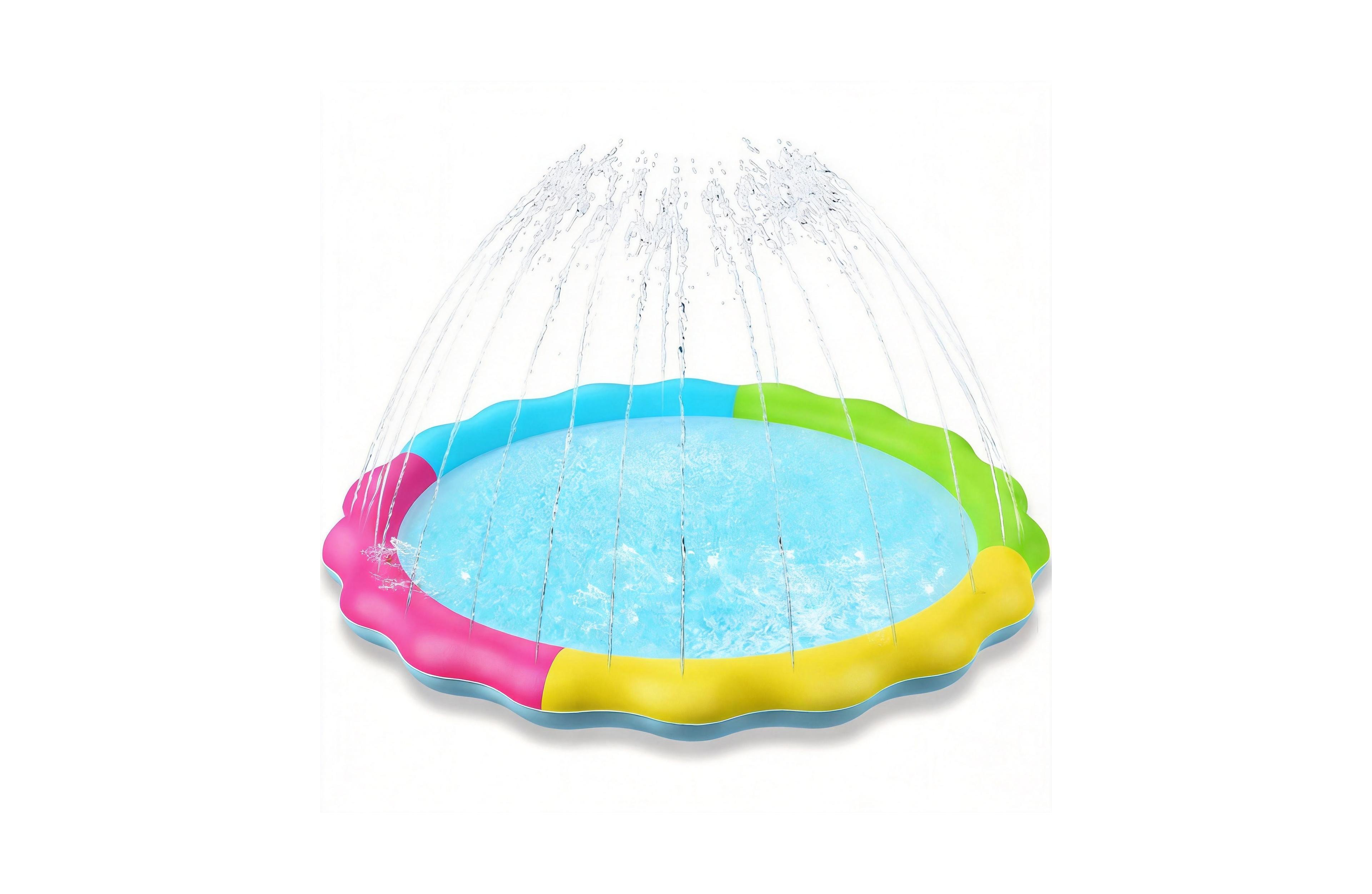 Aofar 87" Splash Pad Sprinkler Play Mat Outdoor Pool Dog Nonslip