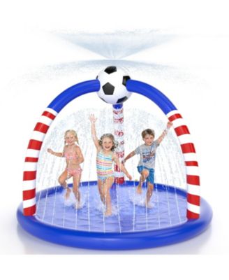 75" Splash Pad Sprinkler Play Mat Soccer Water Spray Yard Family Dogs