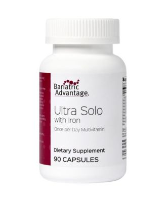 Ultra Solo with Iron Once Per Day Daily Multivitamin for Bariatric Patients with Thiamin, Vitamin A and More 90 Capsules