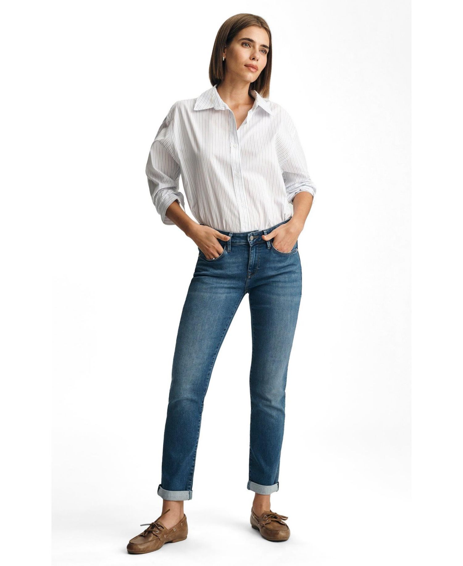 Women's Emma Mid Rise Slim Boyfriend Jeans