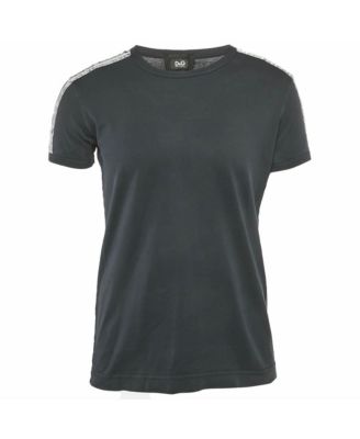 Men's Cotton Striped Band Trim Detail Cotton T-Shirt
