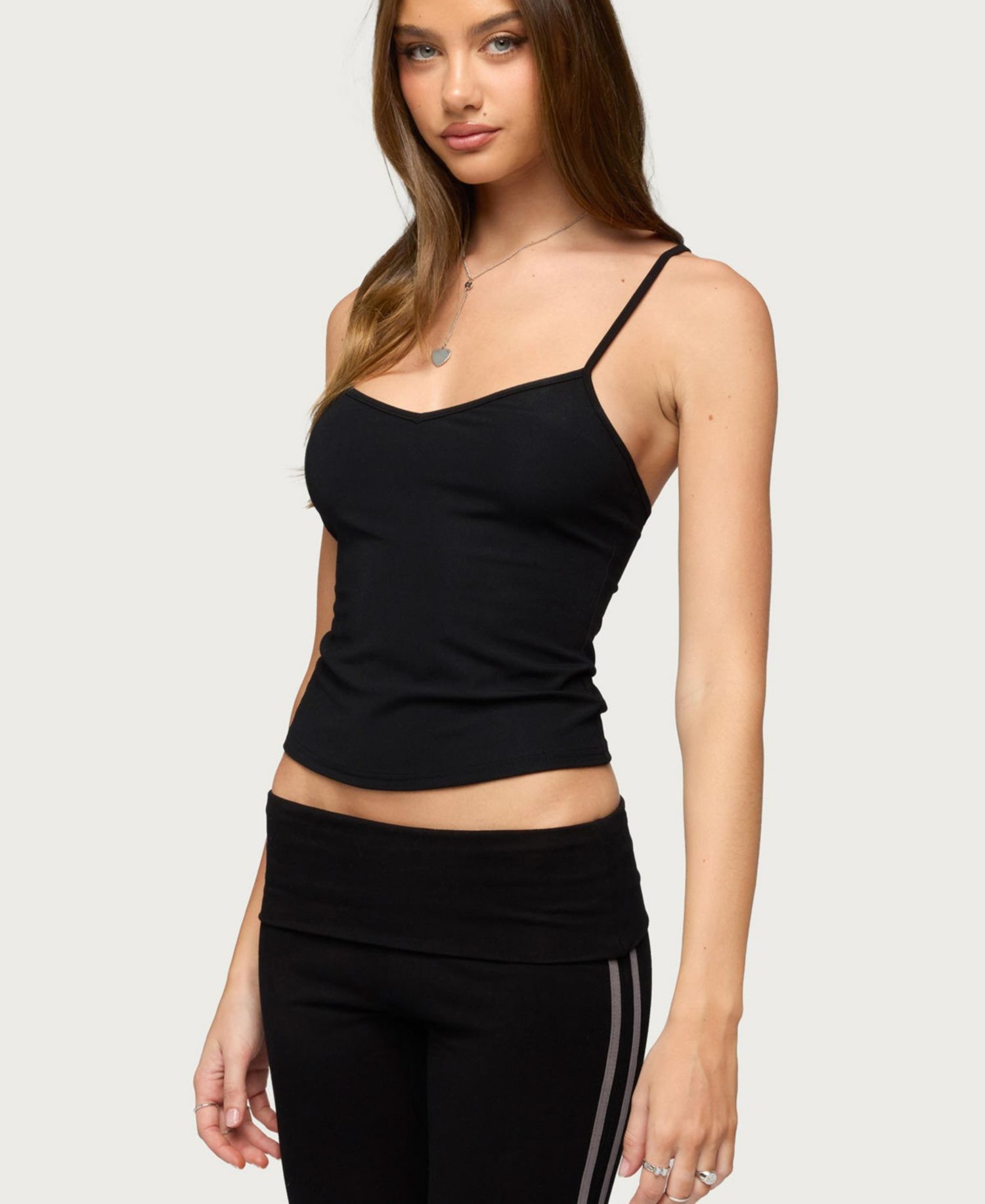 Women's Yolena Ribbed V Neck Tank Top