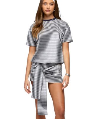 Women's Ardeney Striped T Shirt Mini Dress