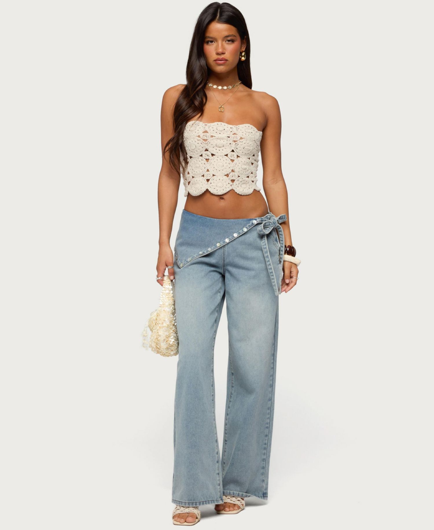 Women's Laurin Crochet Strapless Top