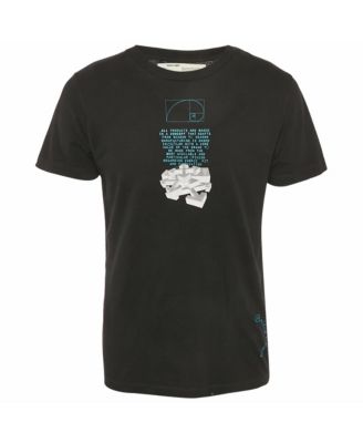Men's Tape Arrow Print Cotton Crew Neck T-Shirt