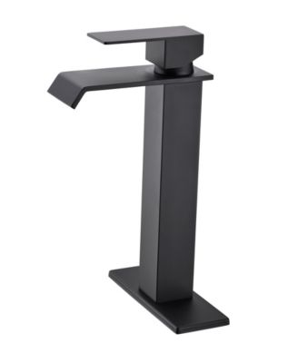Waterfall Spout Bathroom Faucet,Single Handle Bathroom Vanity Sink Faucet