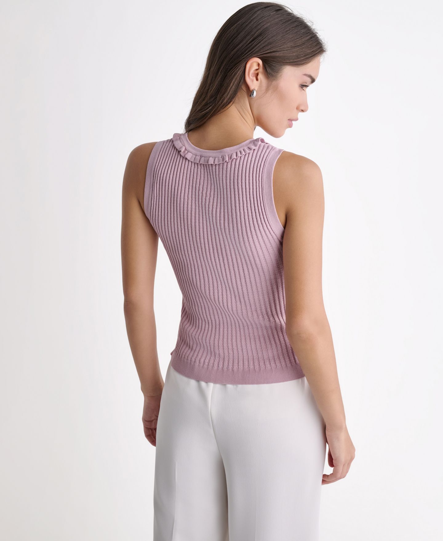 Женский топ BCBG Sleeveless Scoop Neck Knit, цвет: Rosette Veil — фото 5
