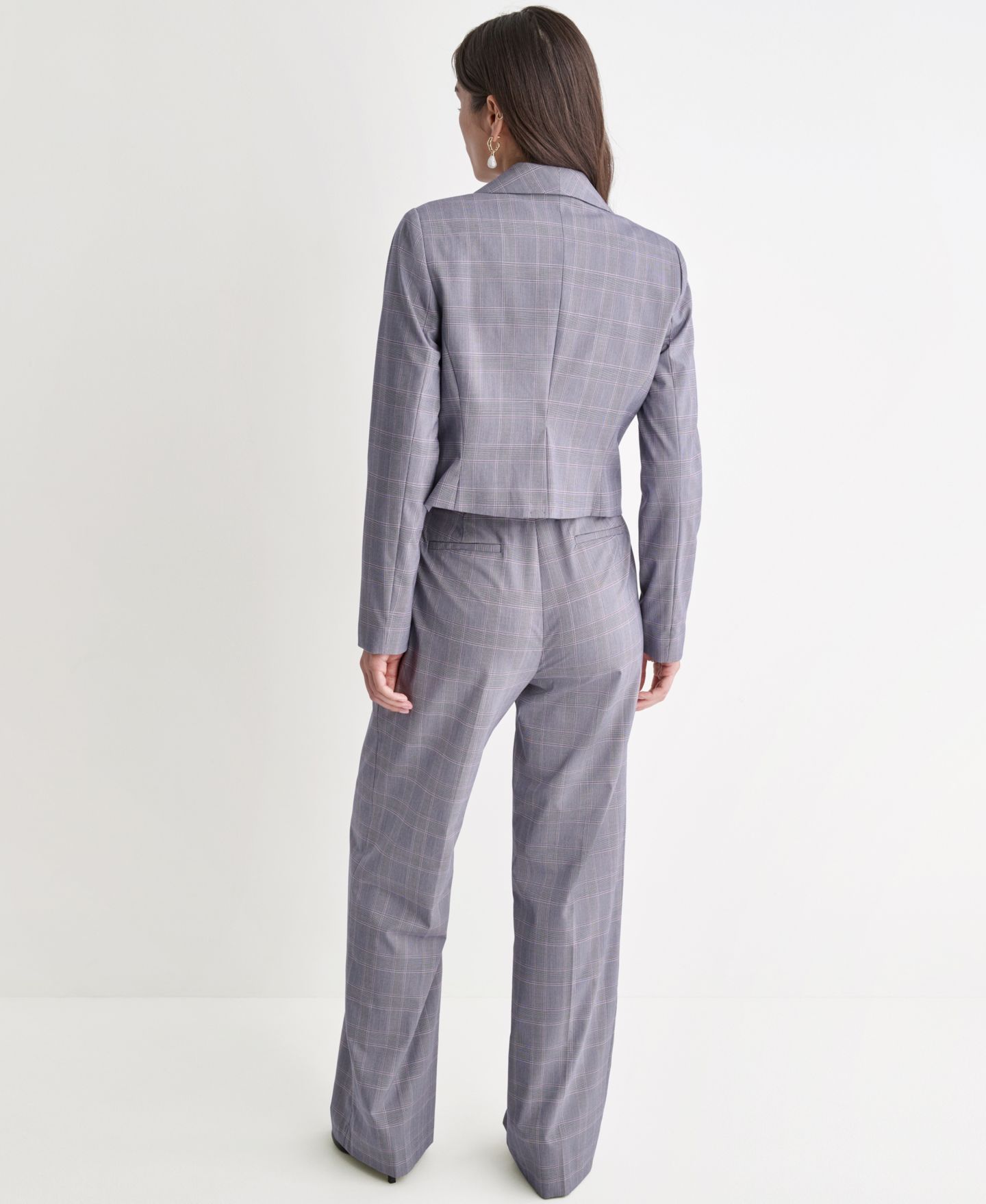 Женский пиджак BCBG Ruffle-Front Blazer, цвет: Орхидея теневой разноцветный — фото 5
