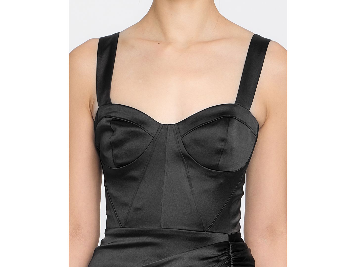 Женское платье Marchesa Notte Strappy Bustier Corset Detail Gown, цвет: Чёрный — фото 3
