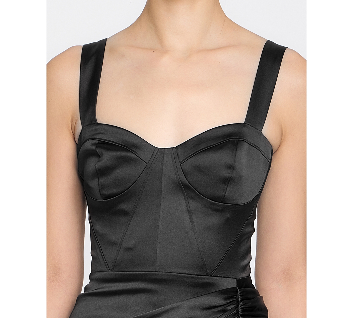 Marchesa Notte Women's Strappy Bustier Corset Detail Gown