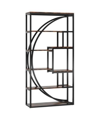 8-Tier Industrial Bookcase for Home or Office