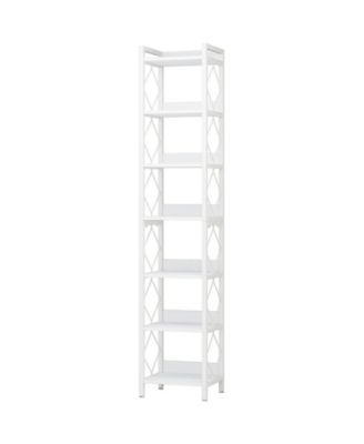 Corner Bookcase with 7-Tier Storage for Home