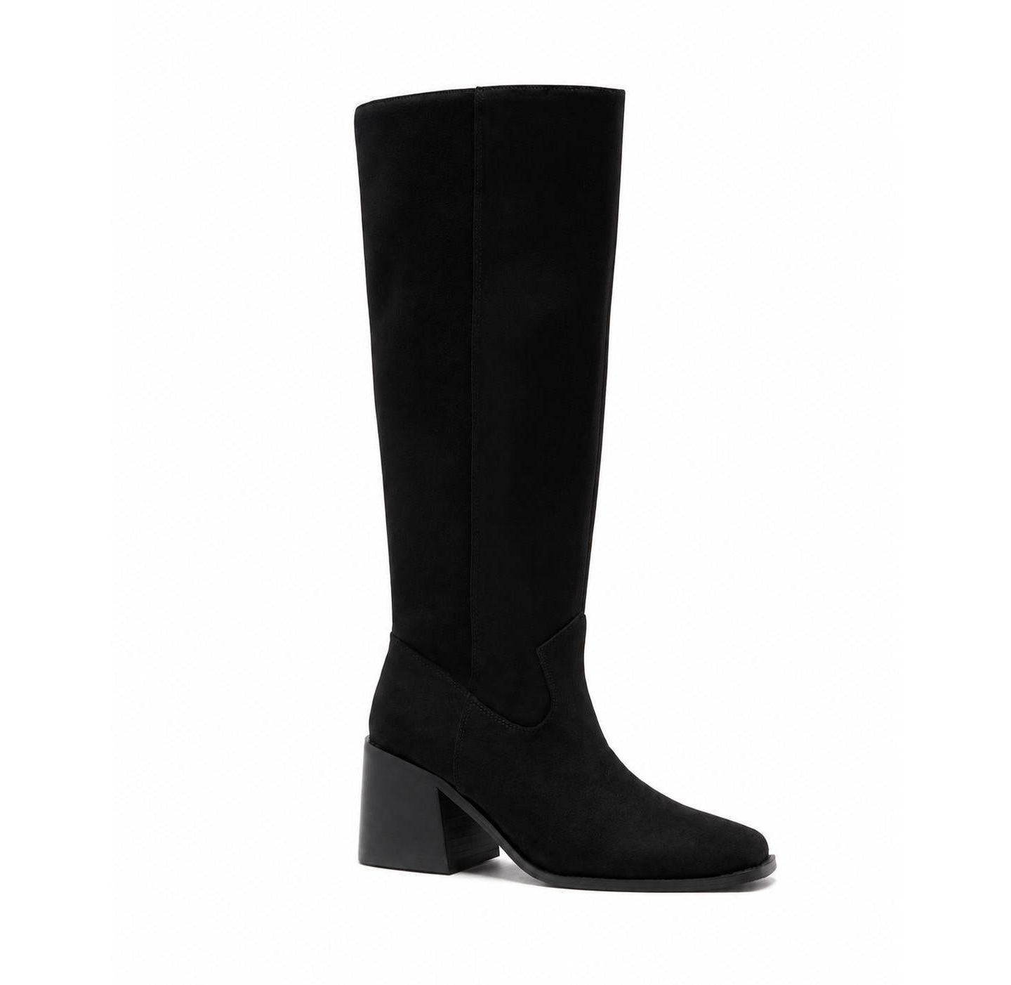 Женские ботинки Therapy Australia Quinn Square Toe Block Heel Tall Boot, цвет: Чёрный — фото 1
