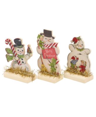 Standing Retro Snowmen Set