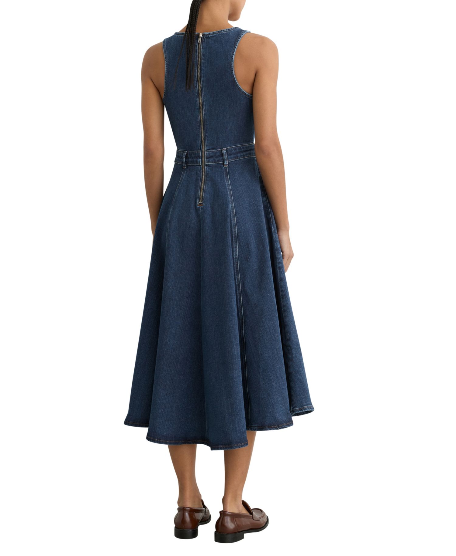Women's Rosie Waisted Denim Midi Dress