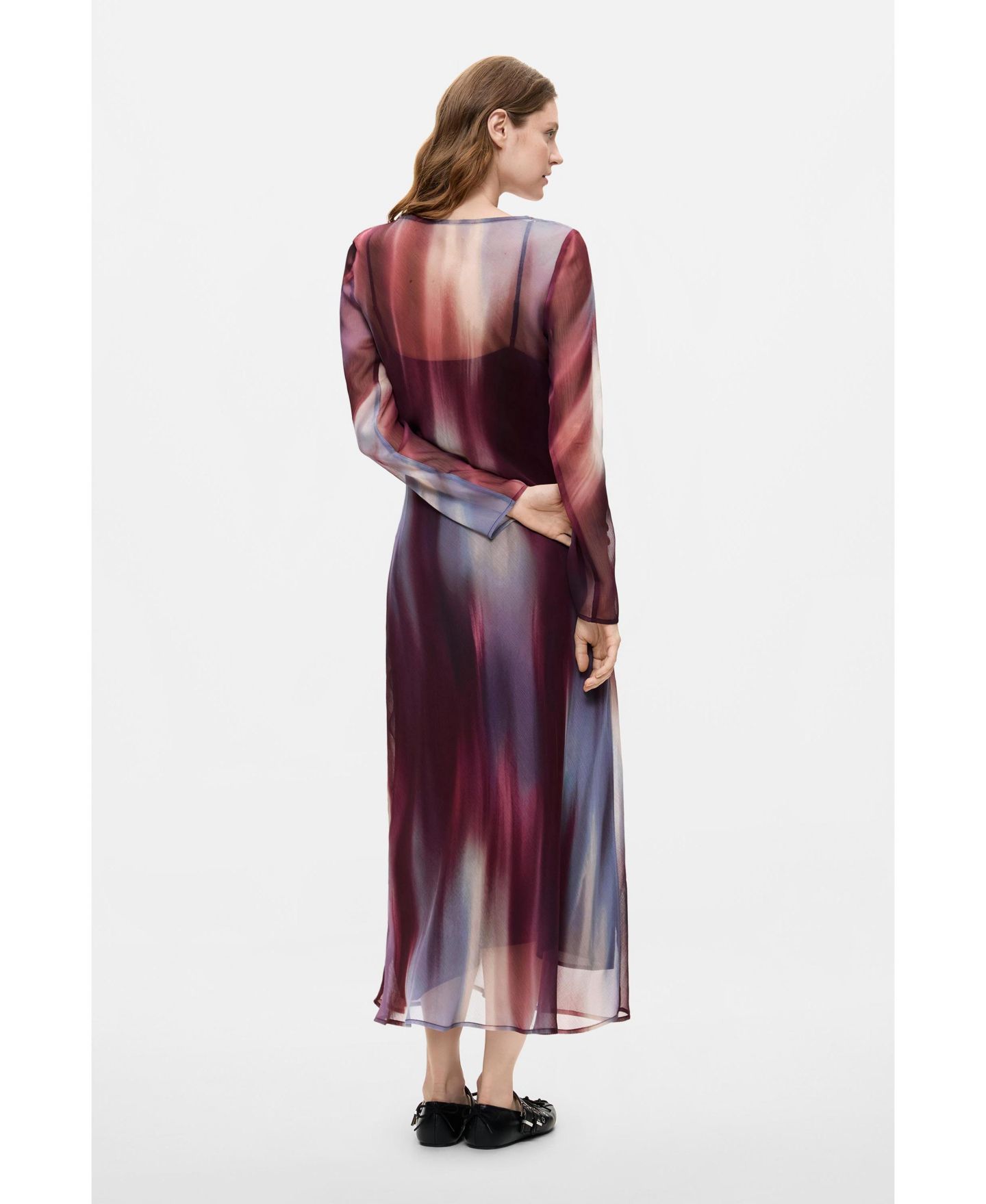 Женское платье Desigual Long-Sleeve Midi, цвет: Розовый — фото 5