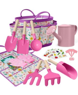 Gardening Tool Set Tote Bag Watering Can Trowel Apron and Book