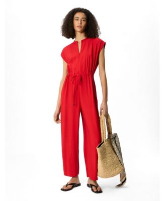 Women's Sleeveless Drawstring Jumpsuit