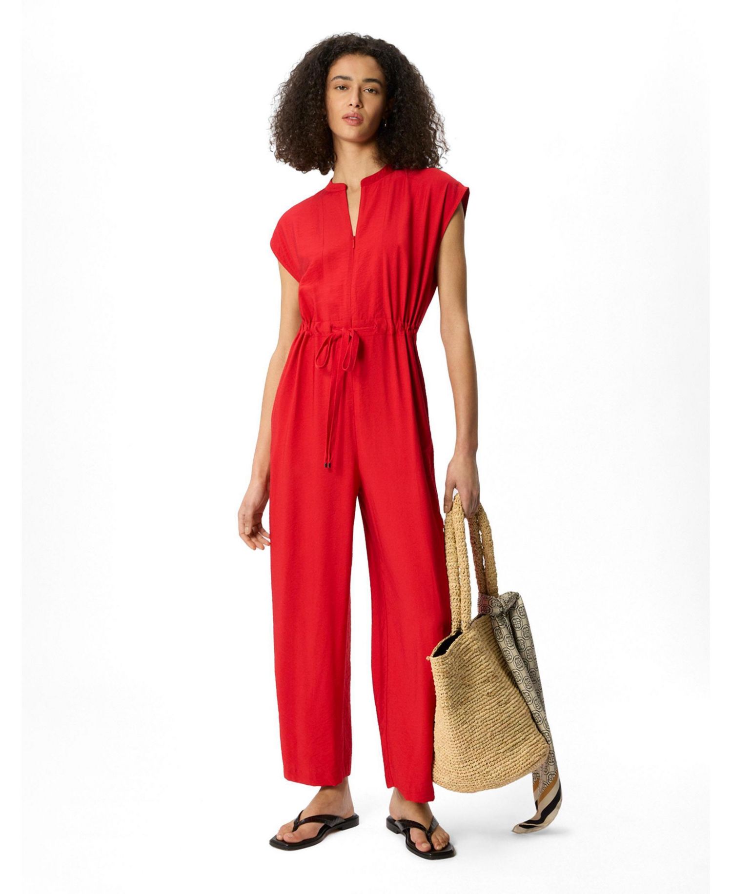 Women's Sleeveless Drawstring Jumpsuit