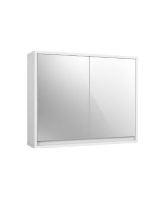 2-Door Wall-Mounted Mirrored Medicine Cabinet, 22-in W