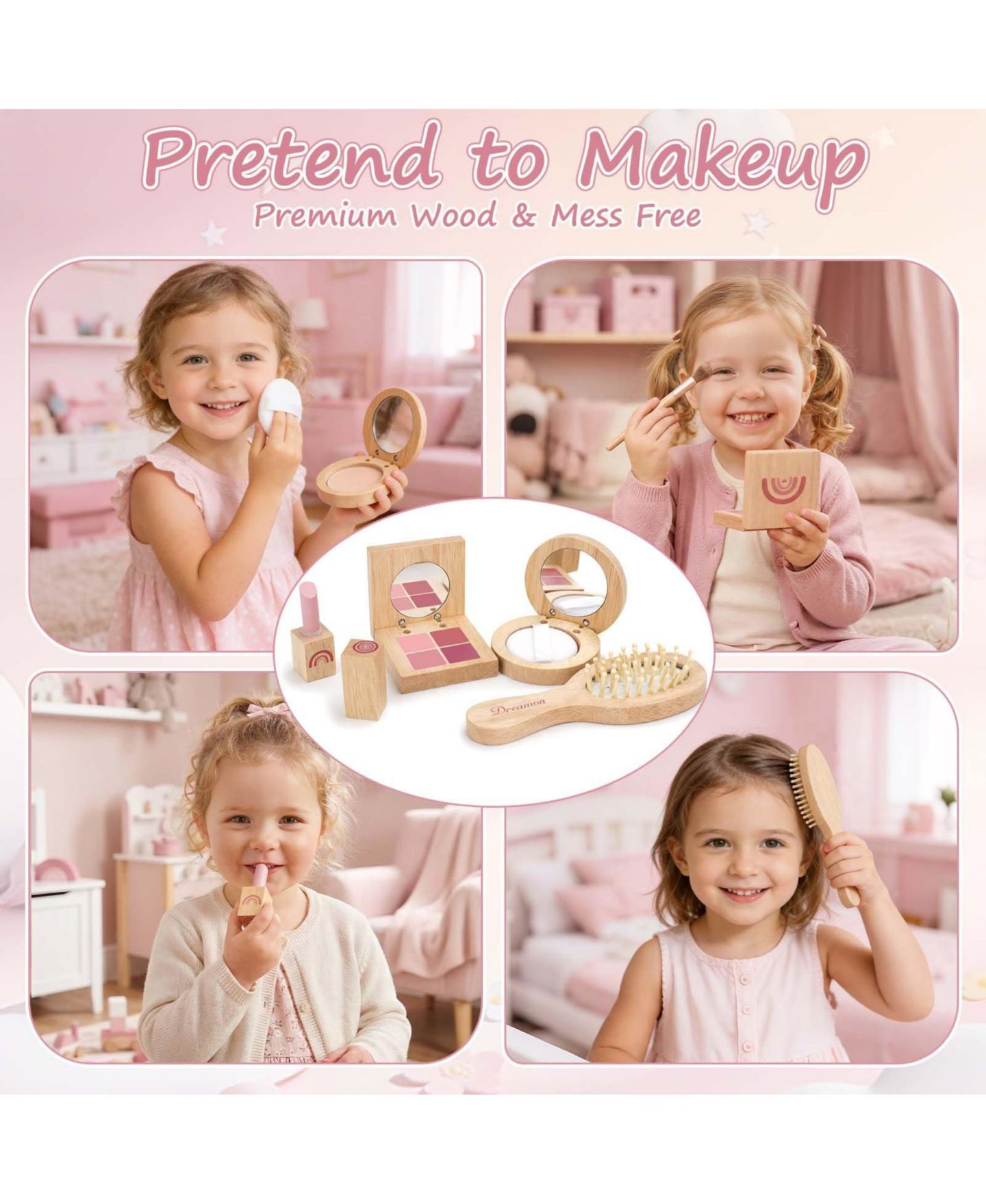 Детский игровой набор GNUADZ Princess Makeup 30-Piece Playset, Ages 3+, цвет: Разноцветный — фото 4