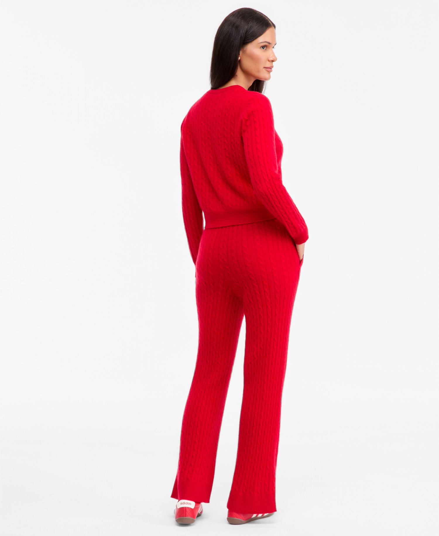 Women's Cable-Knit Wide-Leg Pants