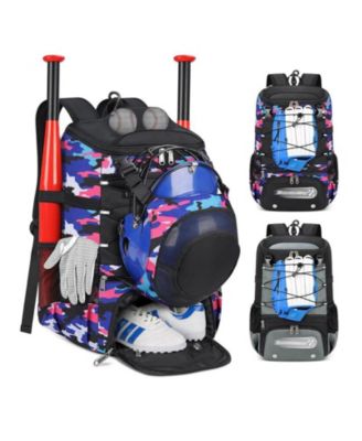 Baseball Bag for Youth and Adult - Lightweight with Shoe Compartment, Helmet Holder Fence Hook, Waterproof Backpack Holds Bat Softball Gear
