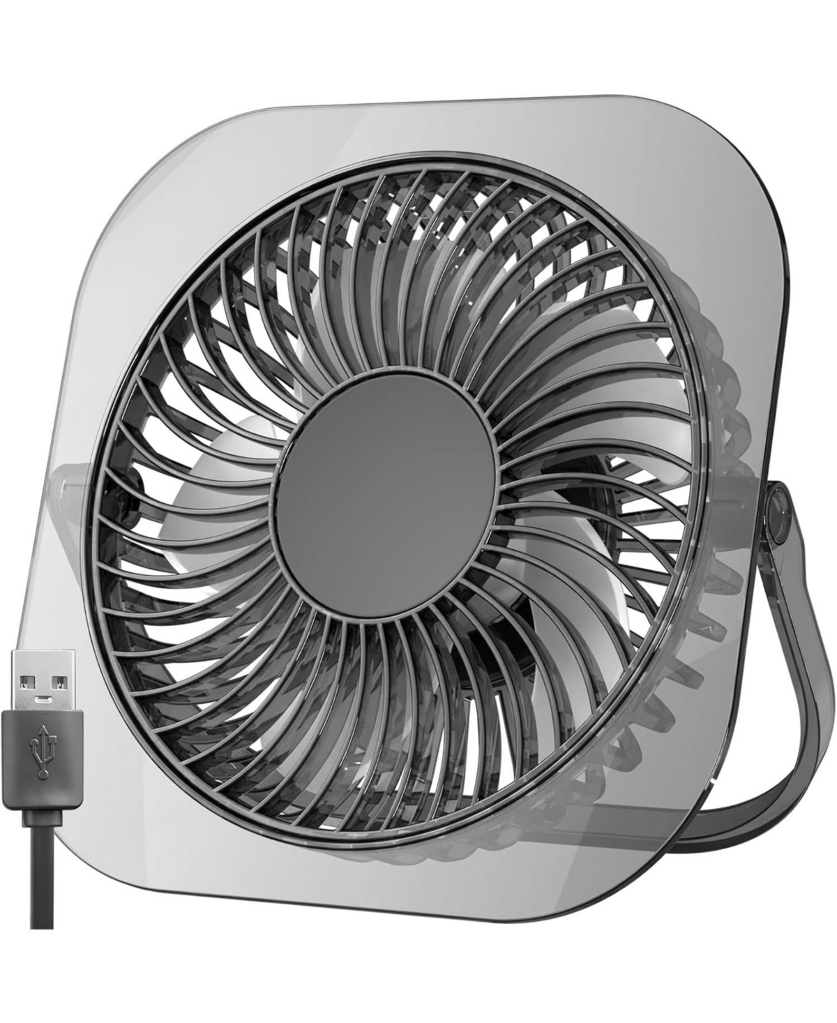 Cowsar Portable Usb Desk Fan with 3 Speeds and Night Light
