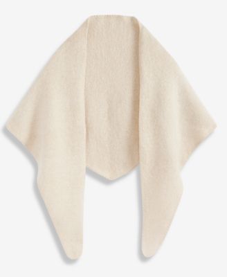 Women's Solid Boucl&eacute; Triangle Scarf
