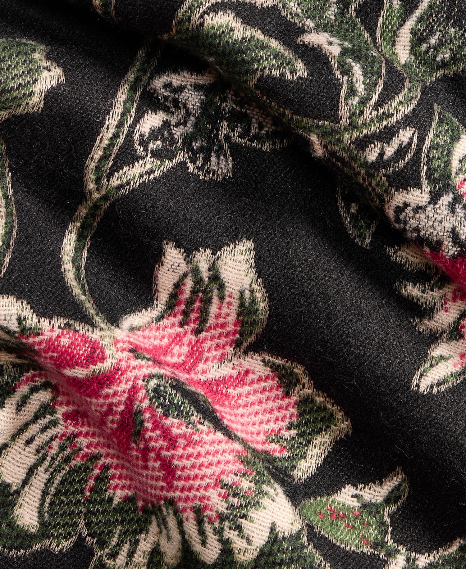 Women's Floral Leaf Jacquard Wrap Scarf