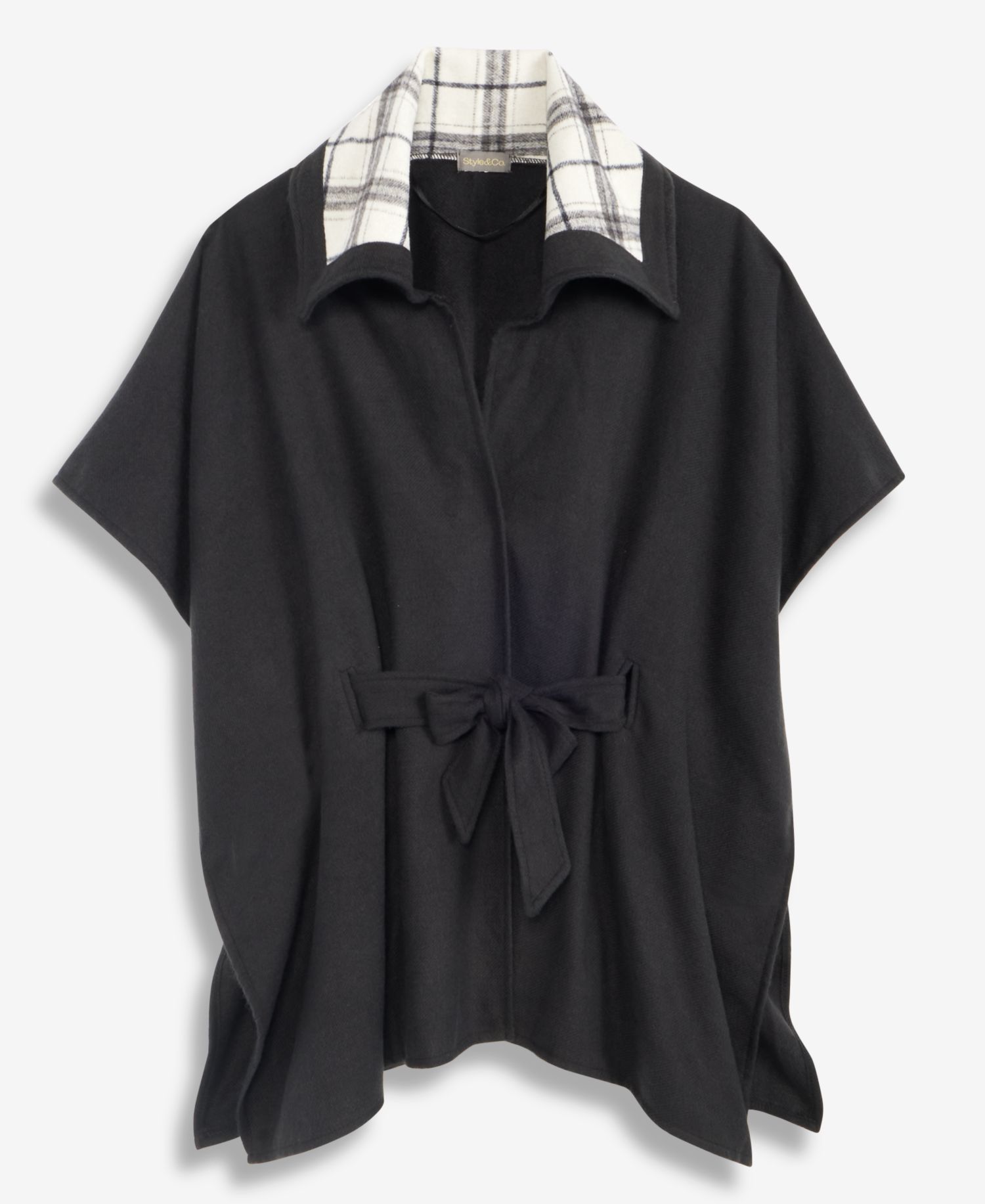 Women's Oversized-Collar Belted Topper