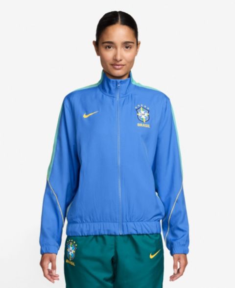 Женские комплекты Nike Blue/Green Brazil National Team 2026 Strike Dri-FIT Tracksuit
