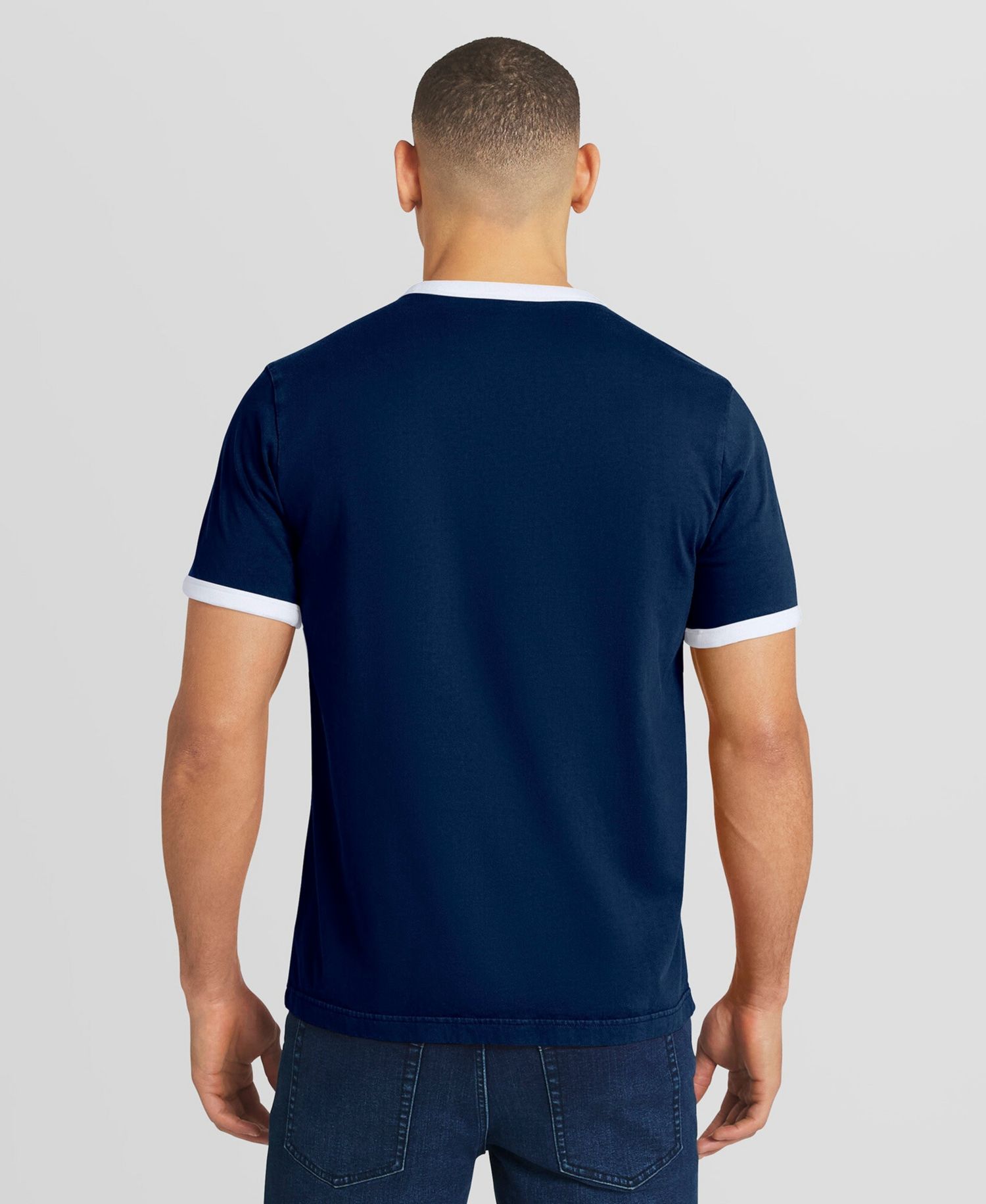 Men's Navy Milwaukee Brewers Americana Washed Ringer T-Shirt