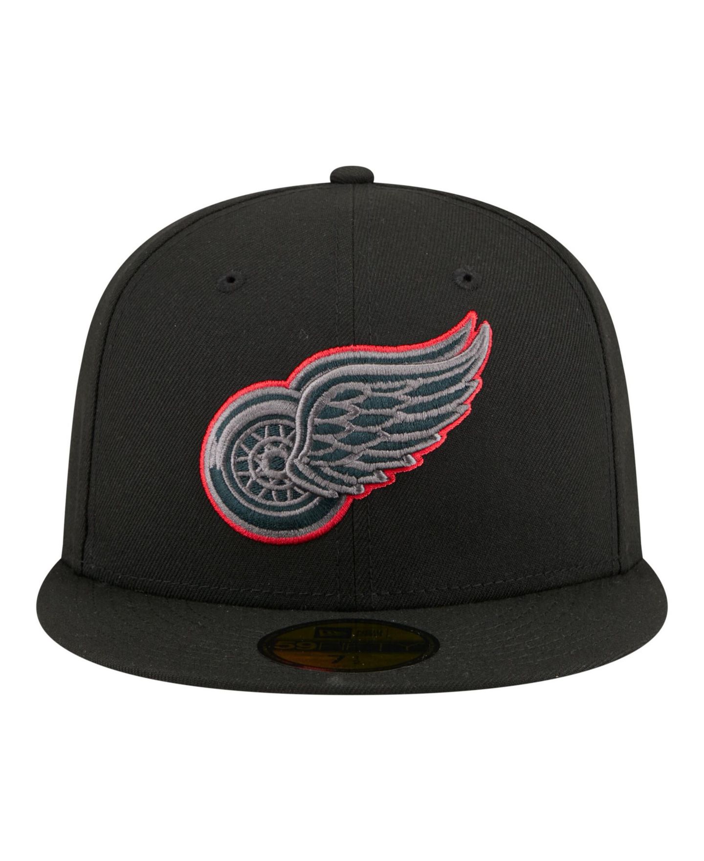 Мужская кепка New Era Black Detroit Red Wings Color Pop 59FIFTY Fitted Hat — фото 5