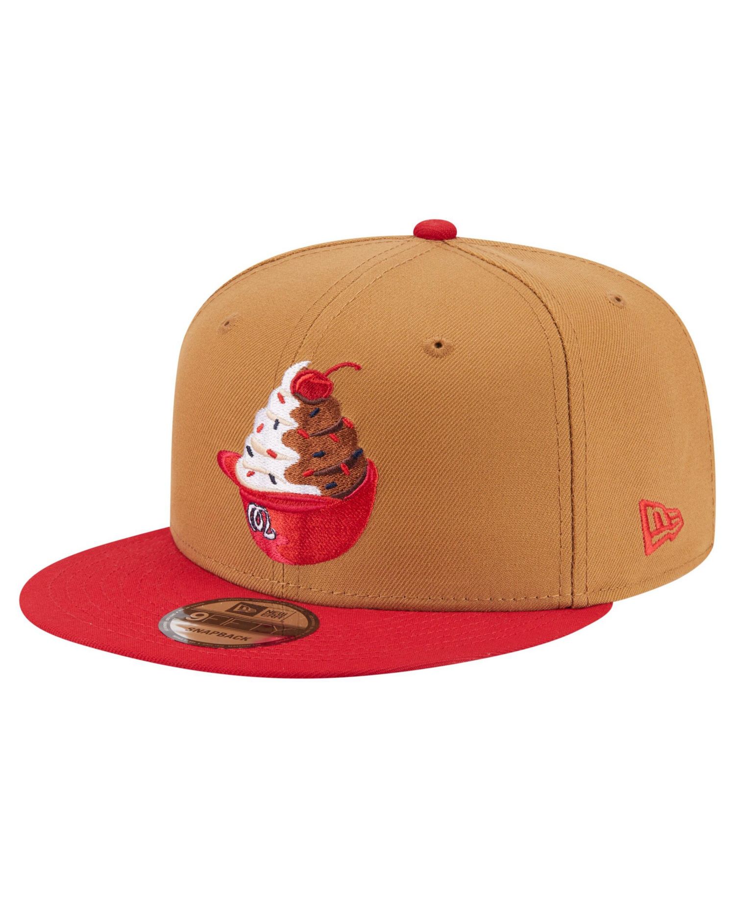 Men's Khaki/Red Washington Nationals Ice Cream 9FIFTY Snapback Hat