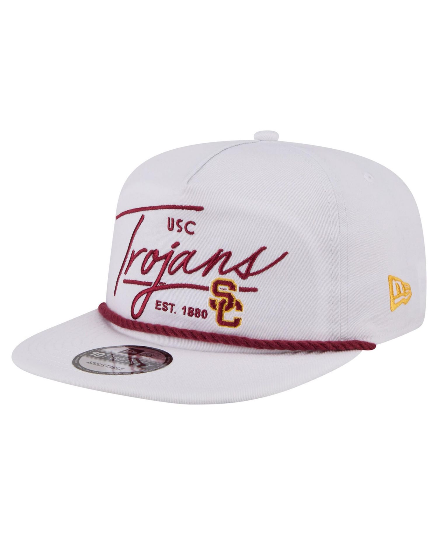 Men's White USC Trojans Team Rope 19TWENTY Adjustable Hat