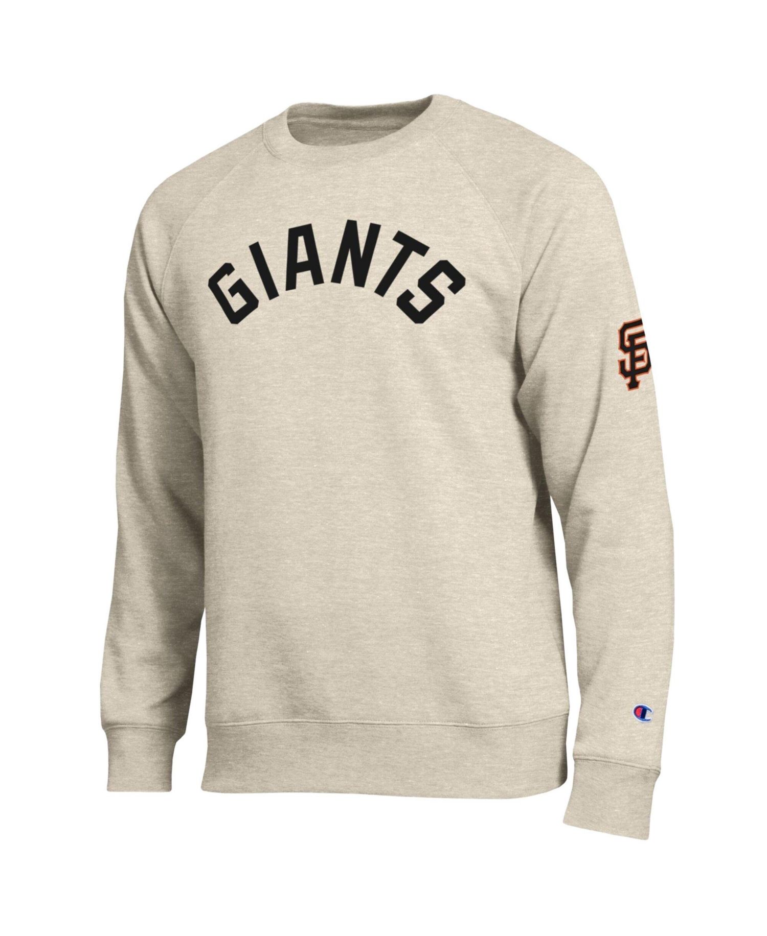Men's Oatmeal San Francisco Giants All-Star Soft Felt Raglan Sweatshirt