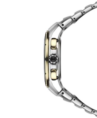 Men's Coutura Radio Sync Solar Chronograph Two-Tone Stainless Steel Bracelet Watch 45mm SSG010