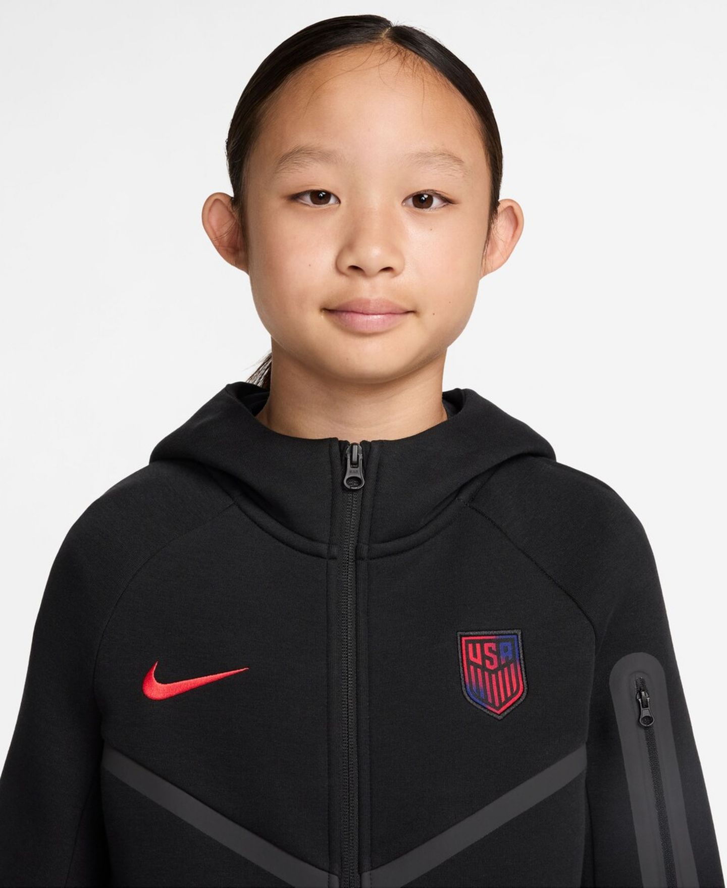 Детское худи Nike Black Usmnt Tech Fleece Full-Zip — фото 3