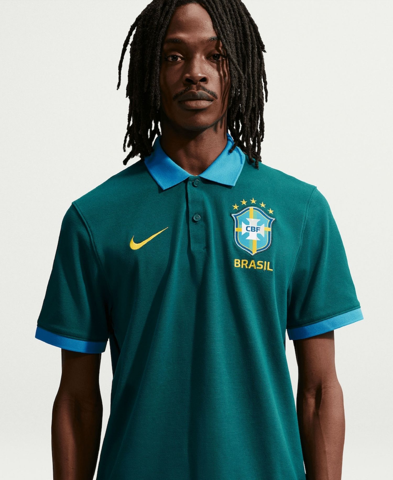 Men's Green Brazil National Team Dri-FIT Polo Shirt