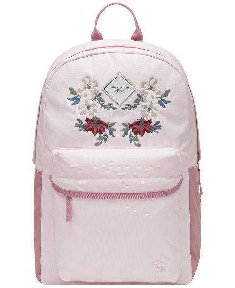 Рюкзак Abercrombie Embroidered Essential для девочек, цвет: Розовый зефирный