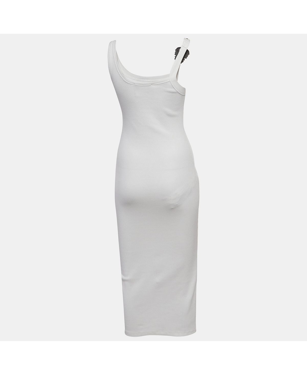 Pre-Owned Versace Women's Jeans Couture Rib Knit Buckle Strap Midi Dress view 2 — MAYCSS fashion products