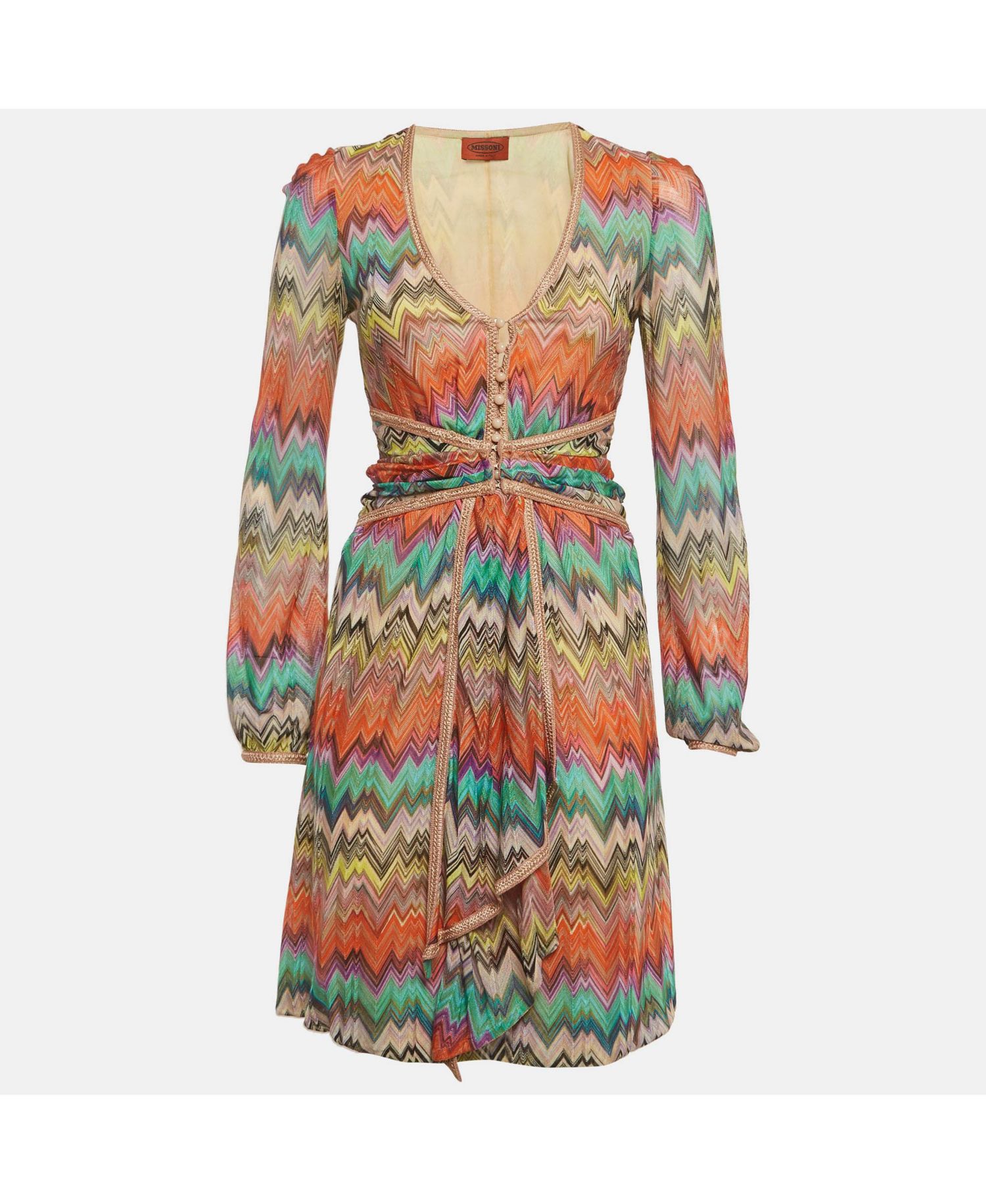 Women's Zig Zag Knit Mini Dress