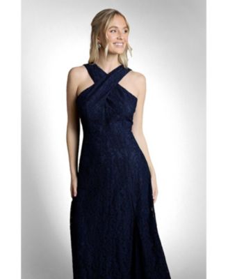 coast navy bridesmaid dress Coast Women's Honoured Petite Sleeveless Cowl Neck Satin Maxi Bridesmaid Dress in Navy